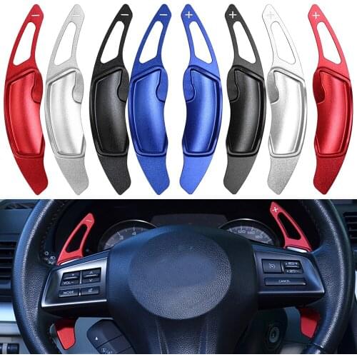 2pcs Aluminum Steering Wheel Shift Paddle Shifter Extension for Subaru Legacy WRX STI Forester impreza XV Outback accessories
