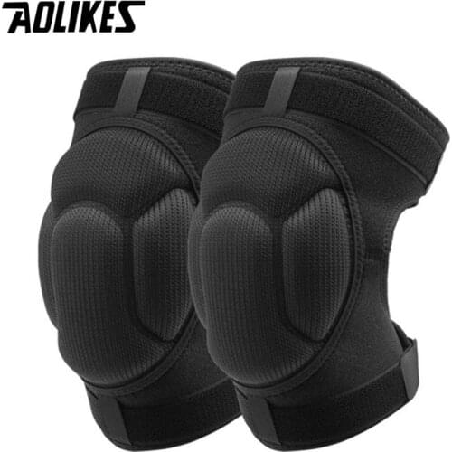 AOLIKES 1 Pair New Thickening Sponge Football Volleyball Sports knee pads brace support Protect Dance Knee Protector Kneepad