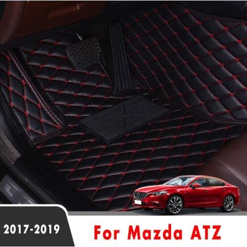 LHD Car Floor Mats Waterproof Protect Carpets For Mazda ATZ 2019 2018 2017 Auto Accessories Styling Parts Foot Pads Custom
