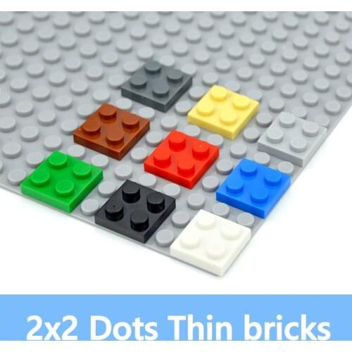 DIY Building Blocks 85PCS Thin Figures Bricks 2x2 Dots Educational Creative Size Compatible With 3022 Plastic Toys for Children