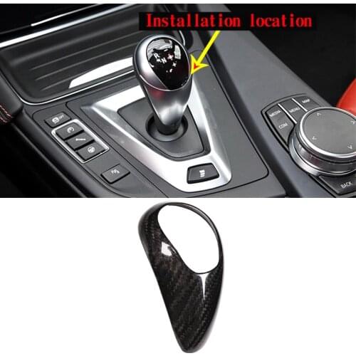 Real Carbon Fiber Gear Shift Head Cover For BMW M2 M3 M4 M5 X5M X6M Car Modification Accessories Shift lever Interior 1 set