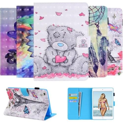 Case for Samsung Galaxy Tab A A6 10.1 2016 SM-T580 SM-T585 3D PU Leather silicone Back Cover For samsung tab a 10.1 2016 case