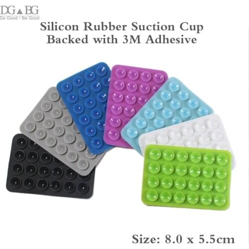 DIY Silicone Rubber Sucker Pad Backed 3M Sticker High Quality Suction Cup For VR Mobile MP4 GPS Accessories