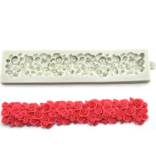 1PCS Food Grade Rose Flower cake decoration silicone mold for birthday fondant silicone cake mold DIY baking tools