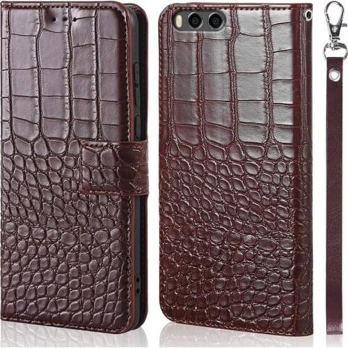 Crocodile grain Leather Case for Xiaomi Mi Note 3 Flip Cover for Xiaomi Mi Note 3 magnet clasp phone case