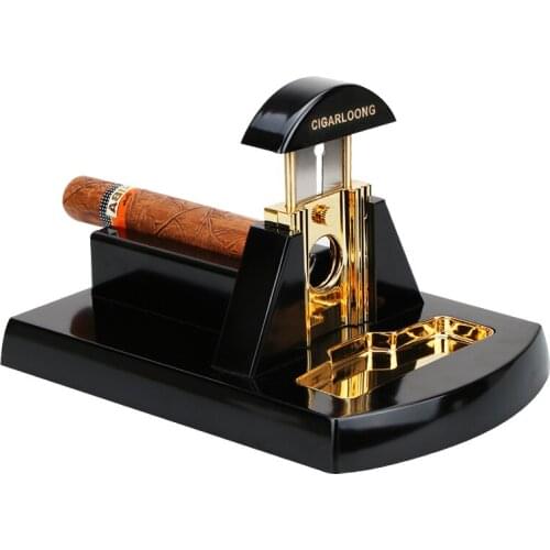 Metal stainless steel cigar knife cigar desktop solid wood cigar scissors thicker cigar scissors CH-1031