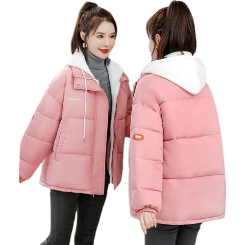 2021 New Parkas Winter Women Jacket Hooded Thick Female Jackets Warm Coat Casual Loose Cotton Padded Parka Outwear Plus Size