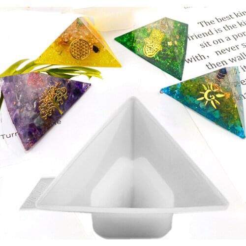 Pyramid Silicone Mold Epoxy Resin Jewelry Making Mould Pendant Craft DIY Tool for Jewelry Decorative 9*4cm