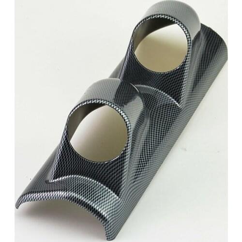 Plastic Pod Gauges Car Styling 52mm 2 Holes A Pillar Drivers left hand side volt Gauge Pods Meter Cover for Car Free Shipping