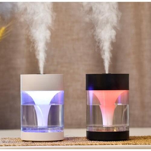 Portable humidifier with air lamp USB charging double spray mode large capacity household gift atomizer