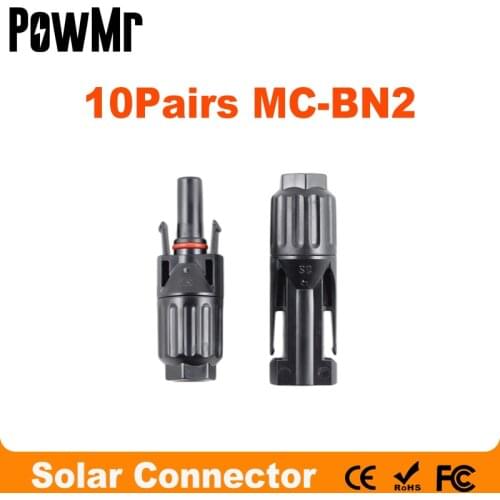 10 Pairs Male and Female Solar Panel Connector Used for Solar Cable Suitable Cable Cross Sections 2.5mm2~6.0mm2