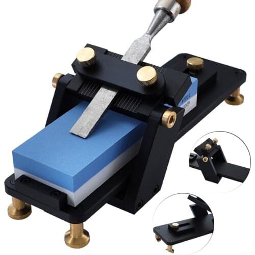 Aluminum Alloy Fixed Angle Sharpener Fast Sharpening Frame Straight Rail Woodworking Chisel Stone Sharpener Planer Chisel Cutter