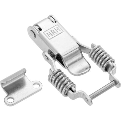 1PC Cabinet Lock Box Hasp Case Iron Spring Latch Catch 67*36mm Toggle Locks For Drawer Gate Door Furniture Hardware