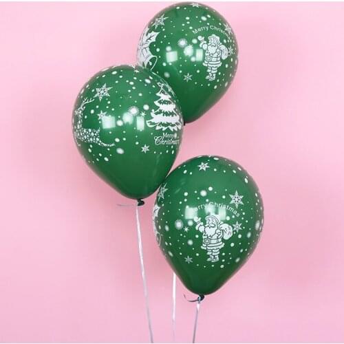 10pcs 12inch Merry Christmas Latex Balloons Santa Claus Xmas Tree Elk Snowman New Year Party Decoration Supplies Kid Globos