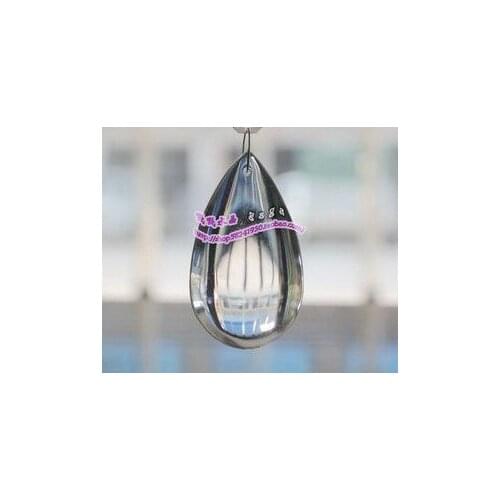 25pcs 50mm LONG Clear Pear/ Tear Drop Shaped Hanging Crystal Rainbow Suncatcher Curtain Pendants Chandelier Crystal Parts