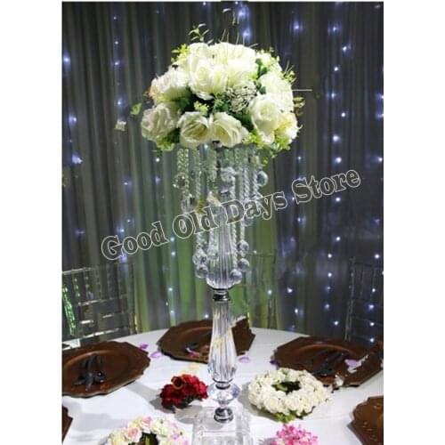 70cm Tall Crystal Wedding Centerpiece Table Flower Stand Wedding Chandelier Event Props