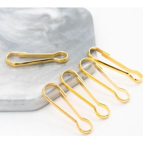 AIJJU 50 PCS Gold Jewelry Hooks and Alloy Keychains DIY Handmade Material Backpack Carabiner Size 11mm / 17mm / 21mm / 27mm