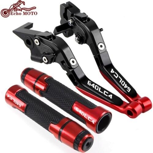 FOR 640 SUPERMOTO 640 LC4 Supermoto 2003 - 2006 2005 2004 Motorcycle Adjustable Brake Clutch Lever Handle handlebar grips