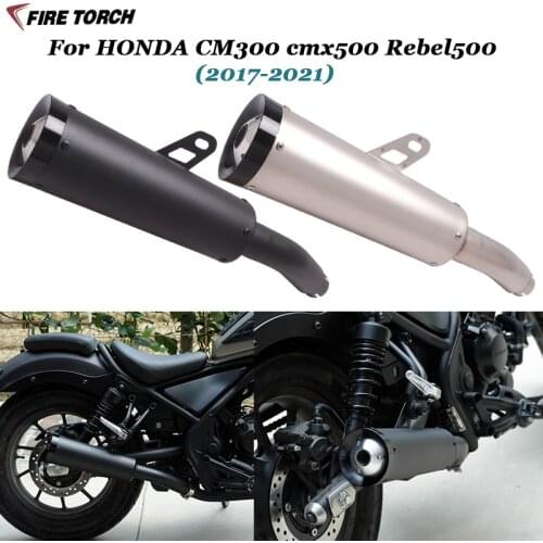 For HONDA CM300 CMX500 Rebel500 2017 - 2021 Motorcycle Exhaust Escape Modified Muffler Connection Middle Link Pipe Slip On