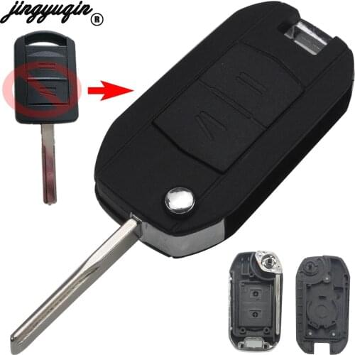 Jingyuqin 10pcs/lot HU43 Modified Car Flip Folding Key Shell For Opel Corsa Combo Tigra Meriva Agila Remote Key Case Fob Cover