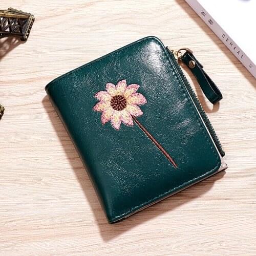 Card Bag Wallet One Female Short Student Zipper Wild Buckle Folding Coin Wallet