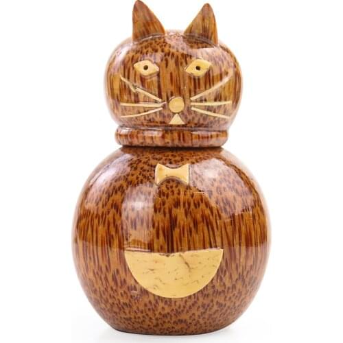 Creative Cute Kitten Solid Wood Toothpick Box Toothpick Barrel Home Hotel Restaurant Toothpick Wooden Box Home Table Ornaments