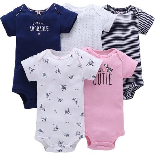 5pcs/lot Summer Sleeveless vest suits for girl , baby kids bebes girl boy clothes set bodysuit full cotton Baby clothing