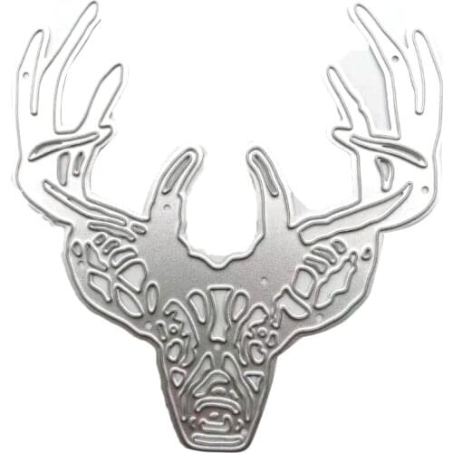 Deer Head Metal Cutting Dies Stencil DIY Scrapbooking Album Paper Card Template Mold Embossing Decoration