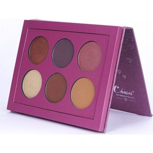 Coosei 6Color New Shade Matte Glitter Eyeshadow Naked Shadow Eyeshadow Palette Makeup Tint Cosmetics Shining Eye Shadow Pallette