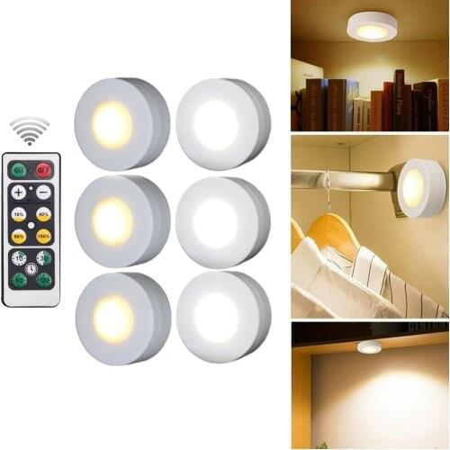 New Touch Sensor LED Under Cabinets Lights Dimmable LED Puck Light for Kitchen Wardrobe Stair Closet Night Lamp Warm White/White