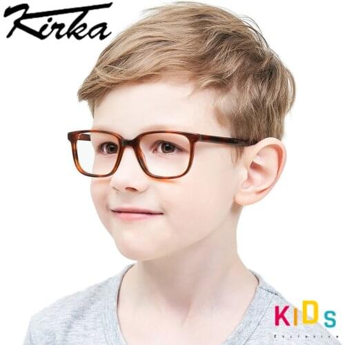 Kirka Acetate Kids Glasses Frame Anti Blue Light Eyeglasses Kids Eyewear Myopia Optical Spectacle Retro Frame Eyeglass Frames