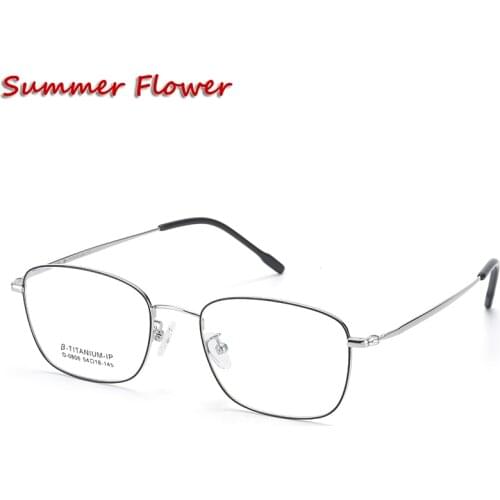 Women Transparent Lens Pure Titanium Men Glasses Designer Eyeglasses Oval Light Eyewear Plastic Screws Progressive Glass Frame