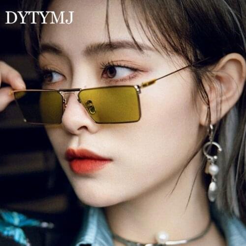 DYTYMJ 2021 Square Retro Sunglasses Women Small Glasses Women Metal Sun Glasses Women/Men Mirror Vintage Oculos De Sol Gafas