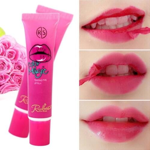 Magic Tattoo Peel Off Mask Tint Lasting Waterproof Lip Gloss Lipsticks 6 Color Full Size Lipgloss Lip Gloss d1