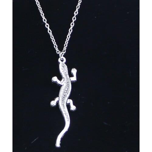 New Fashion Necklace 56x15mm lizard gecko Pendants Short Long Women Men Colar Gift Jewelry Choker