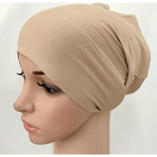 50 pieces Modal Inner Hijab Caps Muslim Stretch Turban Cap Islamic Underscarf Bonnet Hat Female Headband Turbante Mujer