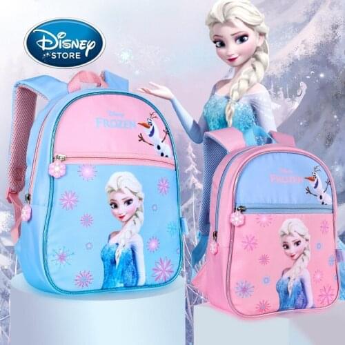 New Disney Schoolbag Frozen Childrens Cute Kindergarten Girl Baby Early Education Backpack Cartoon Elsa Princess School Bags