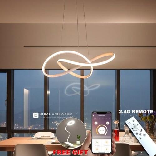 Modern LED Chandelier Light Irregular Aluminum Acrylic Ceiling Hanging Lamp Dining Room Pendant Restaurant Suspension Lighting