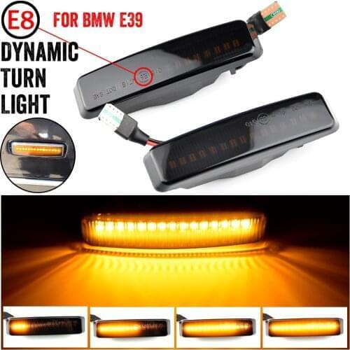 Led Dynamic Turn Signal Light Side Marker Fender Sequential Lamp Blinker Indicator Trim Cover For BMW 5 Series E39 1995-2003 M5