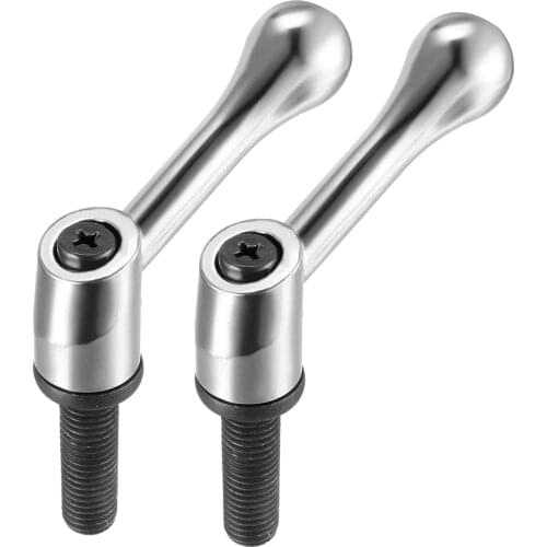 Uxcell 2 Pcs M12 x 40mm Handle Adjustable Clamping Lever Thread Push Button Ratchet Male Threaded Stud