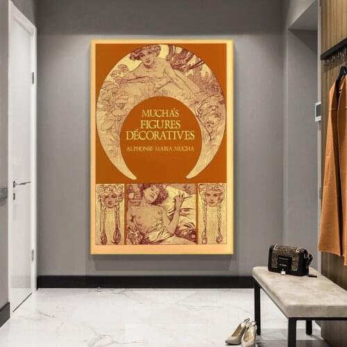 Alphonse Mucha Vintage Illustration Canvas Paintings On the Wall Art Posters And Prints Mucha Art Nouveau Pictures Home Decor