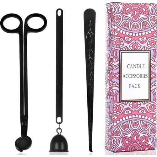 Aromatherapy wax care tool Three-piece candle extinguisher wick trimmer bulk candle accessory set moldes making de velas