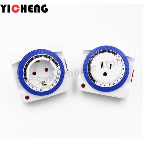 1Pcs Timing plug-in mechanical socket, EU/ US standard socket with Timing range 15min-24 o'clock , intelligent management