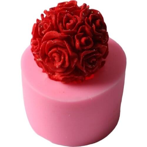 1PCS Valentines Day 3D Rose Flower Silicone Chocolate Cookie Bakeware Mold Fondant Cake Decorating Tools Gift Mold for Baking