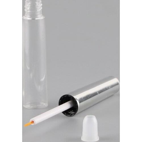 10/50PCS 8ML Clear AS Eyeliner Liquid Bottle with Silver Cap Empty Eyelash Growth Fluid Tube/Container, DIY Makeup Packing Tool