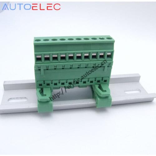 10sets Pitch 5.08mm 10pin Screw Plug-in Terminal Blocks connector NS35mm Din Rail Mounting instead of NO: UMSTBVK2.5-10-G-5.08