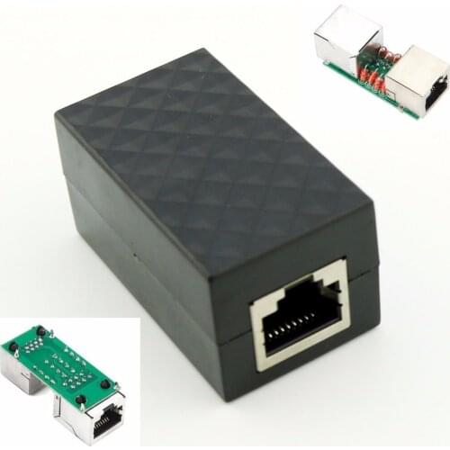 10pcs Lightning Arrester RJ45 RJ-45 Adapter Ethernet Surge Protector Network Protect Device Extension Converter