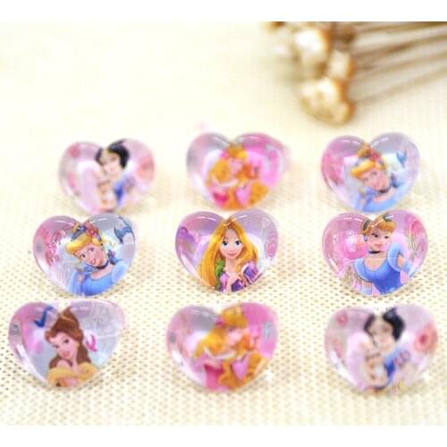 100pcs/lot Kids Crystal Acrylic Finger Rings Princess Party Costume Girls Birthday Party Favors Gifts Party Supplies