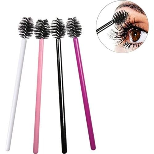 50 Pcs Disposable eyelash brush Mini Mascara Wands brow brush cosmetic tool portable eyelash comb Eyelash Extension Makeup tools