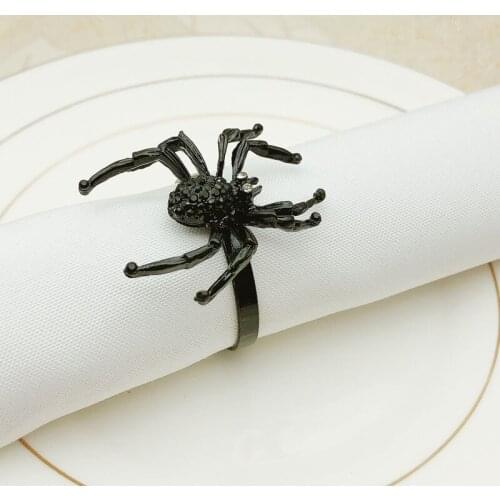 6pcs Halloween table accessories spider napkin buckle napkin ring napkin ring paper napkin ring